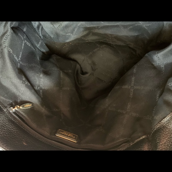 Auth vintage Cole Haan black leather tote Italy - Picture 9 of 15